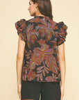 Black Leaf Blouse
