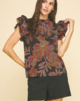 Black Leaf Blouse