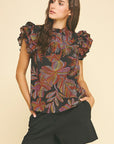 Black Leaf Blouse