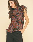 Black Leaf Blouse