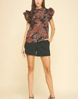Black Leaf Blouse