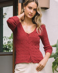 Burnt Sienna Nalea Cardigan