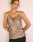 Leopard Print Satin Cami