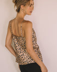 Leopard Print Satin Cami
