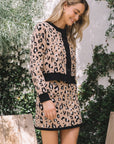 Leopard Arianne Knit Mini Skirt