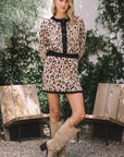 Leopard Arianne Knit Mini Skirt