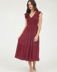 Burgundy Rosa Maxi Dress