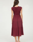 Burgundy Rosa Maxi Dress