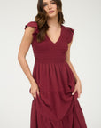 Burgundy Rosa Maxi Dress