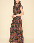 Black Anora Leaf Dress