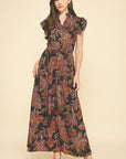 Black Anora Leaf Dress