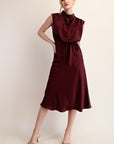 Burgundy Andromeda Midi Dress