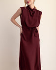 Burgundy Andromeda Midi Dress