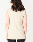 Light Sand Sleeveless Blazer