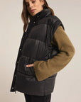 Black Sundown Oversized Puffer Vest