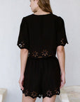 Black Iris Eyelet Shorts