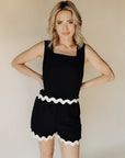 Black Contrast Shorts
