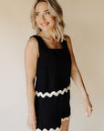 Black Contrast Shorts