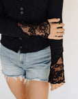 Black Rosebud Cuff