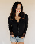 Black Rosebud Cuff