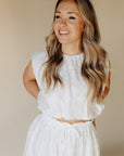 White Eyelet Walk Blouse