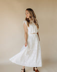 White Eyelet Walk Midi Skirt