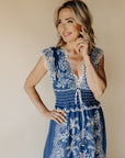 Blue Romantic Richelieu Blue Maxi Dress