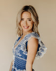 Blue Romantic Richelieu Blue Maxi Dress