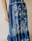 Blue Romantic Richelieu Blue Maxi Dress