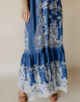 Blue Romantic Richelieu Blue Maxi Dress
