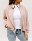 Mauve Soft Laya Bomber Jacket