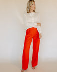 Red Wide Leg Serena Pants