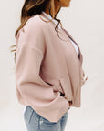 Mauve Soft Laya Bomber Jacket