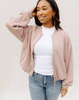 Mauve Soft Laya Bomber Jacket