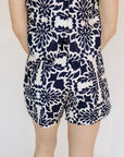 Navy & Ivory Lulu Shorts