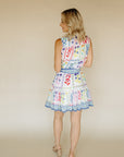 White Floral Stamp Lorina Dress
