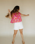 Paige Flora Pinwheel Top