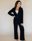 Navy Wide Leg Serena Pants
