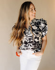 Afternoon Tea Black Blouse