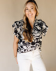 Afternoon Tea Black Blouse