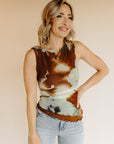 Moss Combo Ash Knit Top