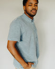 Provincial Blue Vintage Heavy Slub Button Down