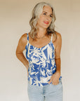 Blue Cream Alison Tank
