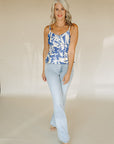 Blue Cream Alison Tank
