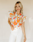 Striped Floral Eliana Top