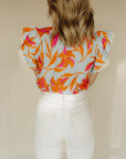 Striped Floral Eliana Top