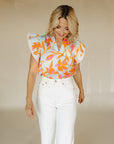 Striped Floral Eliana Top
