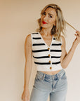Cream & Black Cindy Vest
