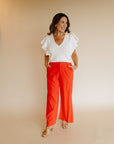 Watermelon Ryan Front Pleat Wide Pants