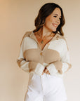 Mocha Stripe Maisy Cardigan
